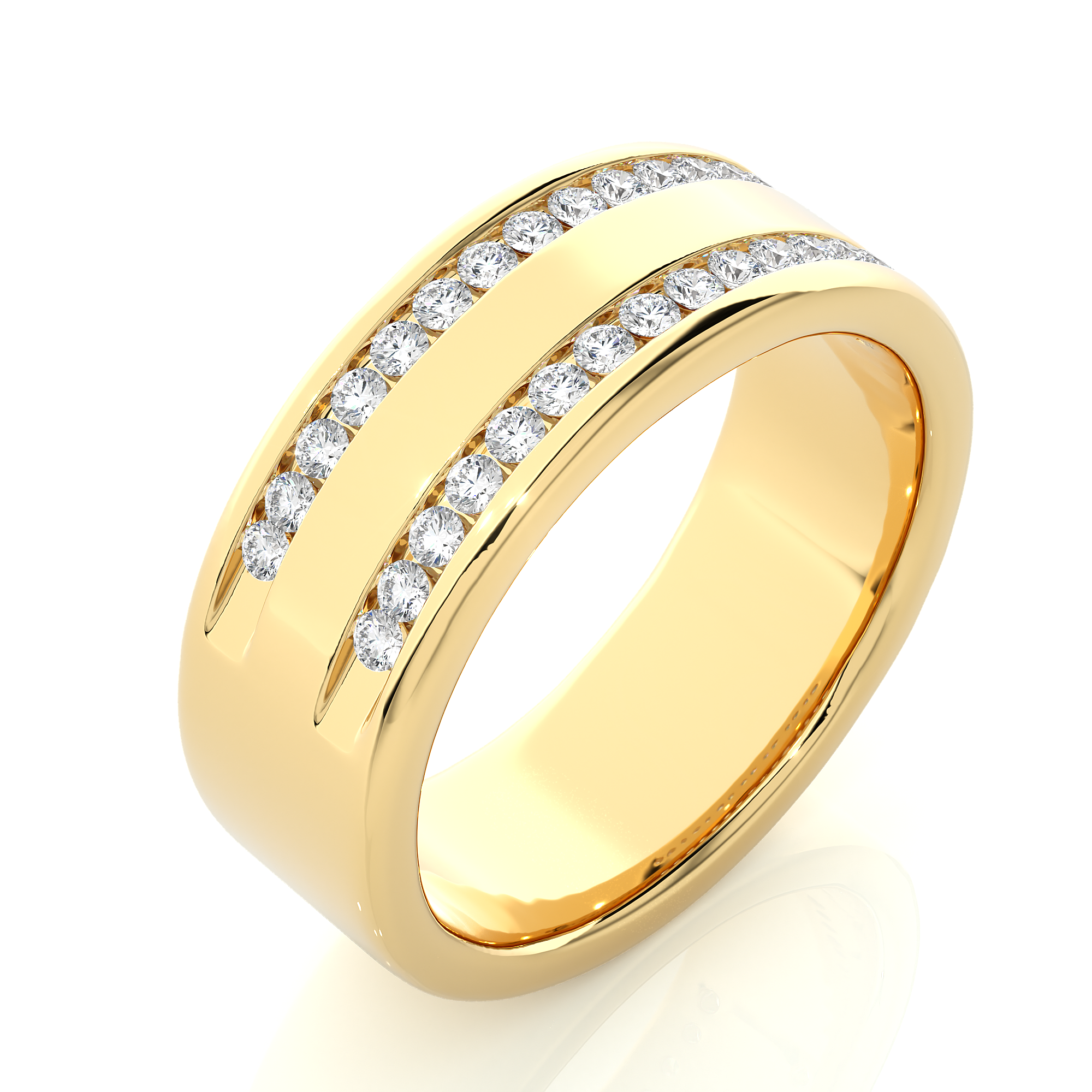 0.46 Carat H Color VS1 Clarity Diamond Studded Natural Diamond Ring.